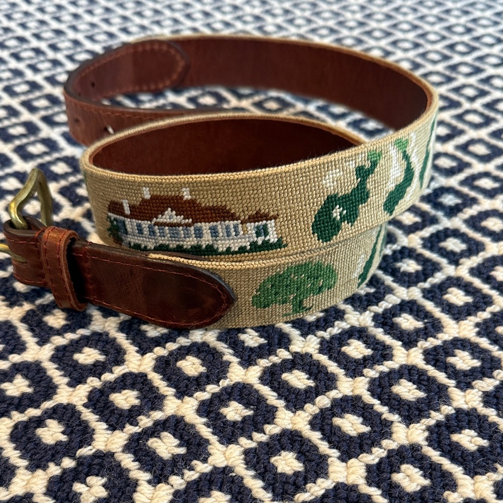 John’s Island Golf Club Smathers & Branson Needlepoint Belt Size 36
